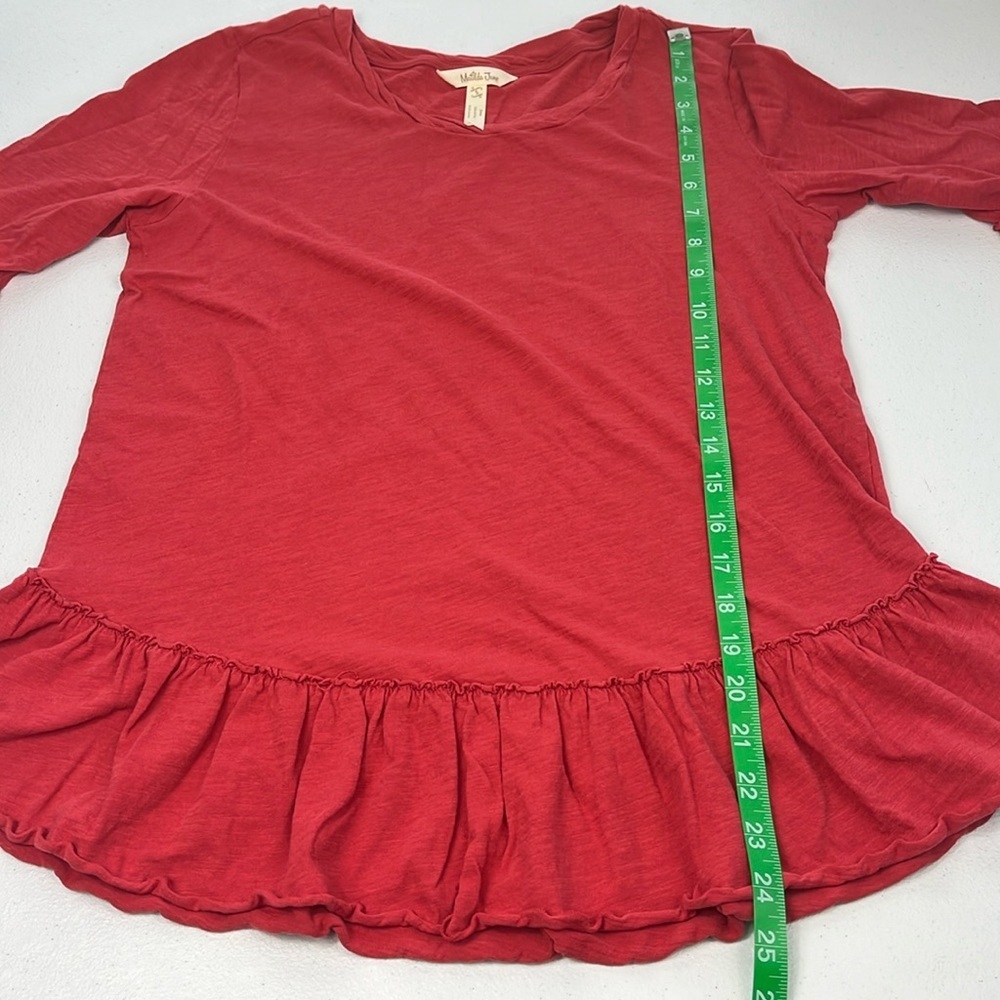 Matilda Jane Coral Red Ruffle Peplum Tunic - Picture 11 of 12
